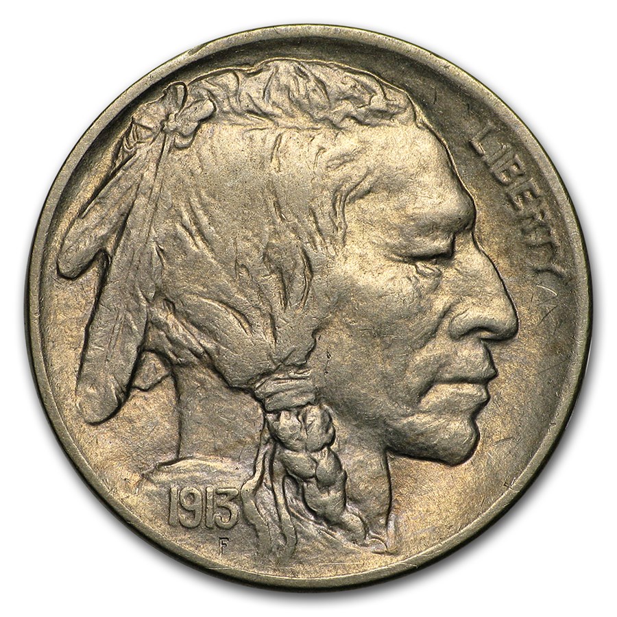 1913-D Type-I Buffalo Nickel AU