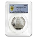 1913-E German States Saxony Silver 3 Mark PR-64 DCAM PCGS 1913-E German States Saxony Silver 3 Mark PR-64 DCAM PCGS