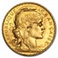 1913 France Gold 20 Francs Rooster BU