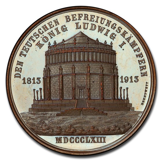 1913 Germany AE Hall of Liberation Medal SP-65 PCGS 1913 Germany AE Hall of Liberation Medal SP-65 PCGS