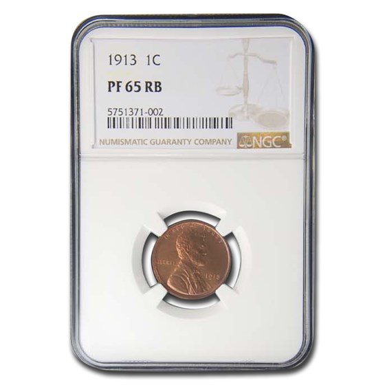 1913 Lincoln Cent PF-65 NGC (Red/Brown)