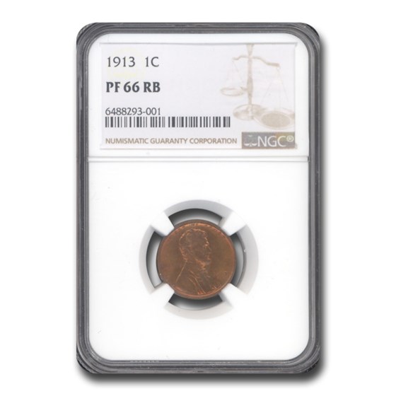 1913 Lincoln Cent PF-66 NGC (Red/Brown)