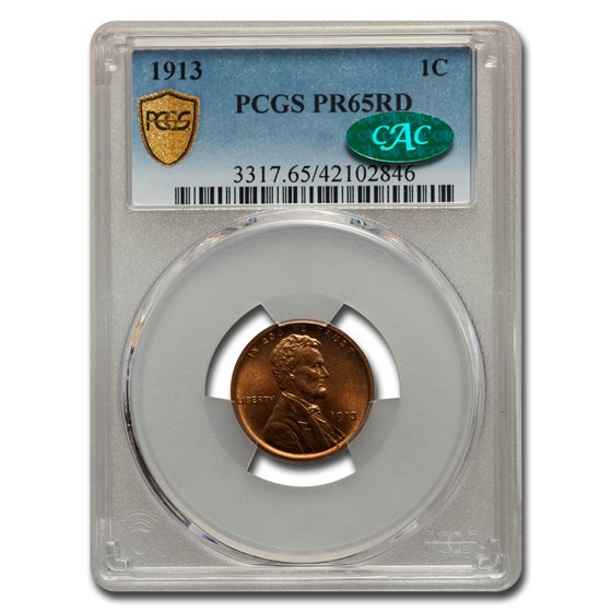 1913 Lincoln Cent PR-65 PCGS CAC (Red) 1913 Lincoln Cent PR-65 PCGS CAC (Red)