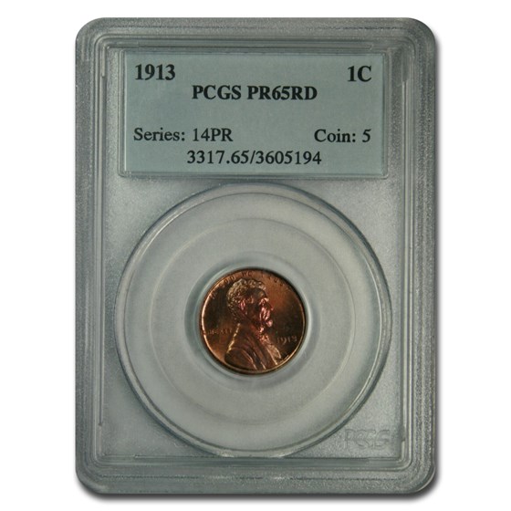 1913 Lincoln Cent PR-65 PCGS (Red) 1913 Lincoln Cent PR-65 PCGS (Red)