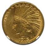 1913-S $10 Indian Gold Eagle AU-58 NGC
