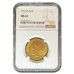 1913-S $10 Indian Gold Eagle MS-61 NGC