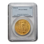 1913-S $20 St Gaudens Gold Double Eagle MS-62 PCGS