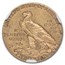 1913-S $5 Indian Gold Half Eagle AU-50 NGC