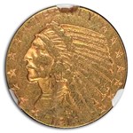 1913-S $5 Indian Gold Half Eagle AU-55 NGC