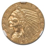1913-S $5 Indian Gold Half Eagle AU-58 NGC