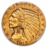 1913-S $5 Indian Gold Half Eagle AU-58 PCGS