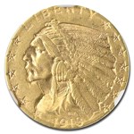 1913-S $5 Indian Gold Half Eagle MS-61 NGC