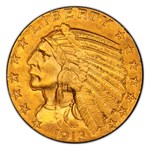 1913-S $5 Indian Gold Half Eagle MS-64 PCGS