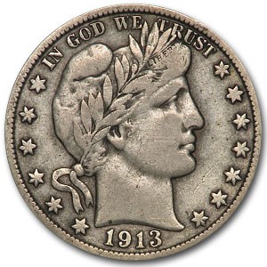 1913-S Barber Half Dollar VF 1913-S Barber Half Dollar VF