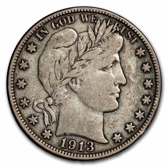 1913-S Barber Half Dollar VF 1913-S Barber Half Dollar VF