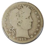 1913-S Barber Quarter AG-03 CACG