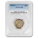 1913-S Barber Quarter Good-6 PCGS