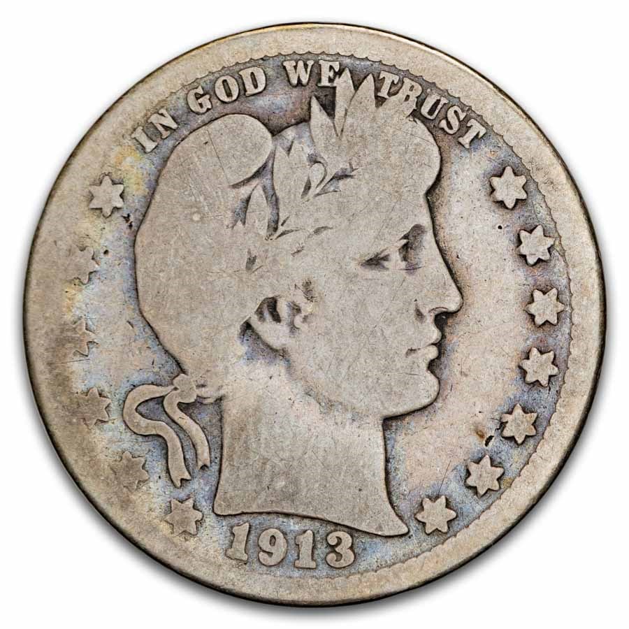 1913-S Barber Quarter Good