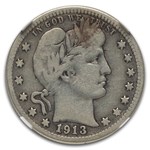 1913-S Barber Quarter F-12 NGC