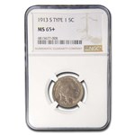 1913-S Buffalo Nickel Type-I MS-65+ NGC