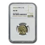 1913-S Buffalo Nickel Type-II AU-58 NGC