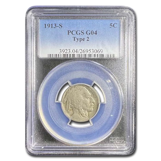 1913-S Buffalo Nickel Type-II Good-4 PCGS 1913-S Buffalo Nickel Type-II Good-4 PCGS
