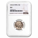 1913-S Buffalo Nickel Type-II Good-6 NGC