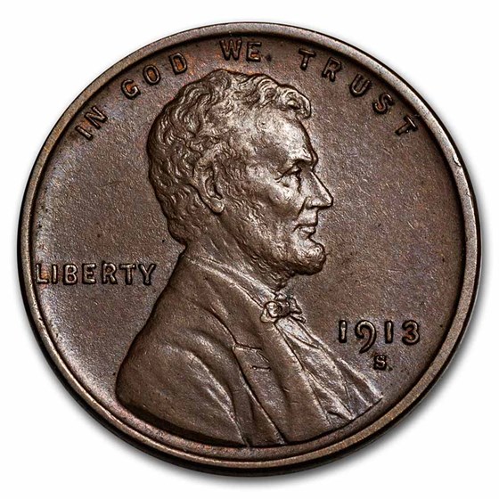 1913-S Lincoln Cent BU (Brown) 1913-S Lincoln Cent BU (Brown)