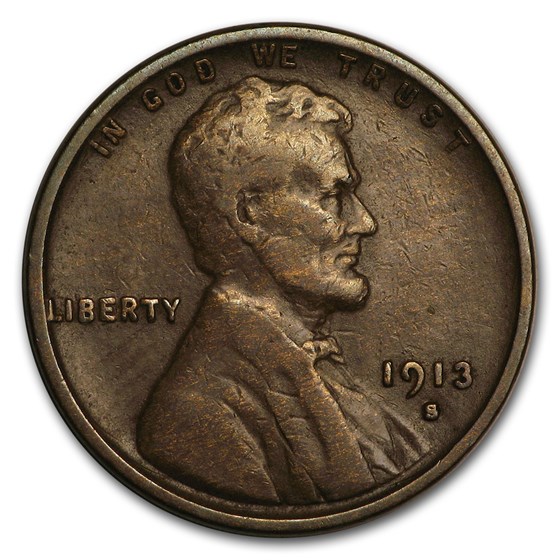 1913-S Lincoln Cent Fine 1913-S Lincoln Cent Fine