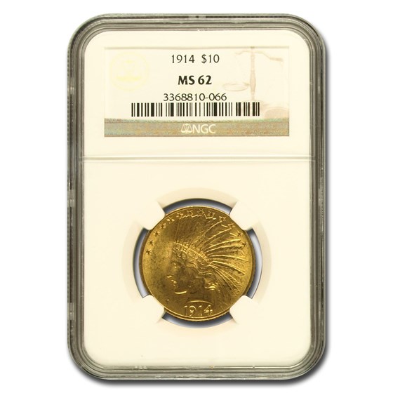 1914 $10 Indian Gold Eagle MS-62 NGC 1914 $10 Indian Gold Eagle MS-62 NGC