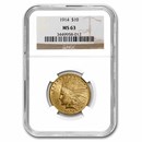 1914 $10 Indian Gold Eagle MS-63 NGC