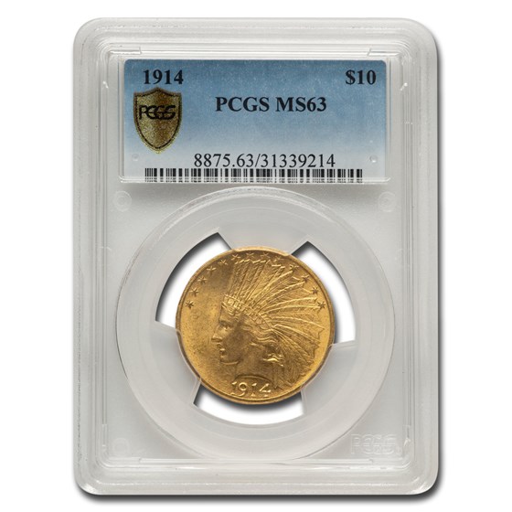 1914 $10 Indian Gold Eagle MS-63 PCGS 1914 $10 Indian Gold Eagle MS-63 PCGS