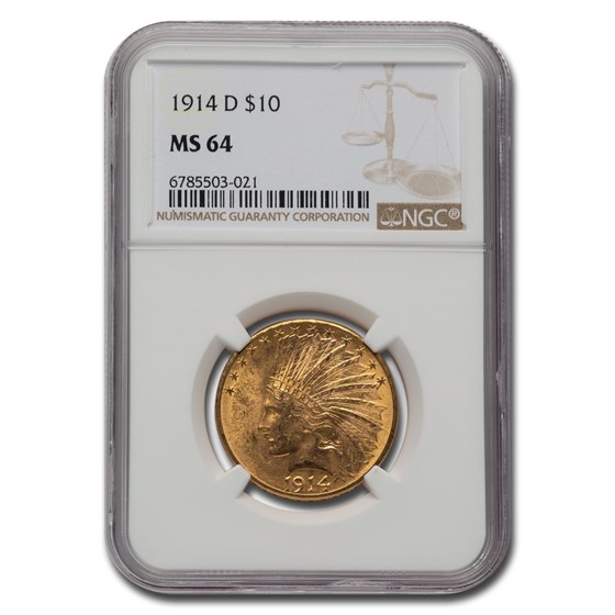 1914 $10 Indian Gold Eagle MS-64 NGC 1914 $10 Indian Gold Eagle MS-64 NGC