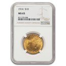 1914 $10 Indian Gold Eagle MS-65 NGC