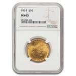 1914 $10 Indian Gold Eagle MS-65 NGC