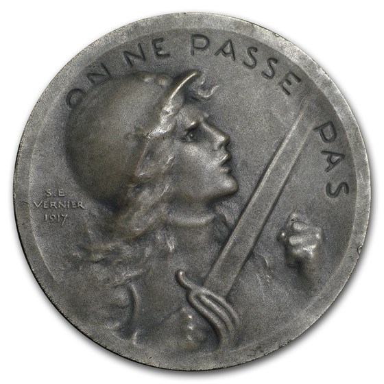 1914-1918 France WWI Verdun Battle Medal (Original Box & Papers) 1914-1918 France WWI Verdun Battle Medal (Original Box & Papers)