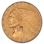 1914 $2.50 Indian Gold Quarter Eagle AU-55 PCGS