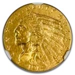 1914 $2.50 Indian Gold Quarter Eagle MS-61 NGC