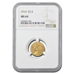 1914 $2.50 Indian Gold Quarter Eagle MS-64 NGC