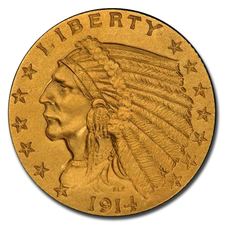 1914 $2.50 Indian Gold Quarter Eagle PR-66 PCGS