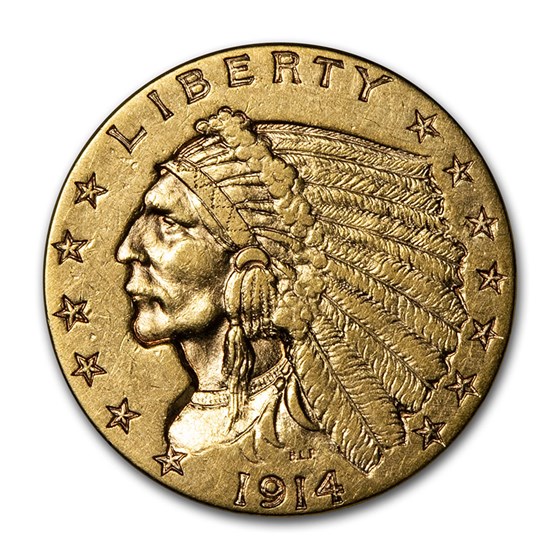 1914 $2.50 Indian Gold Quarter Eagle XF 1914 $2.50 Indian Gold Quarter Eagle XF