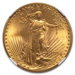 1914 $20 St Gaudens Gold Double Eagle MS-65* NGC