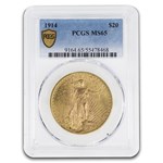 1914 $20 St Gaudens Gold Double Eagle MS-65 PCGS