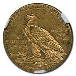 1914 $5 Indian Gold Half Eagle MS-61 NGC