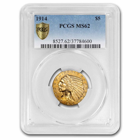 1914 $5 Indian Gold Half Eagle MS-62 PCGS 1914 $5 Indian Gold Half Eagle MS-62 PCGS