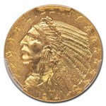 1914 $5 Indian Gold Half Eagle MS-63 PCGS