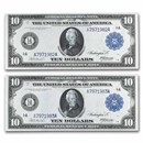 1914 (A-Boston) $10 FRN AU (Fr#904) 2 consecutive