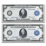 1914 (A-Boston) $10 FRN AU (Fr#904) 2 consecutive