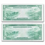 1914 (A-Boston) $10 FRN AU (Fr#904) 2 consecutive