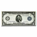 1914 (A-Boston) $5.00 FRN AU (Fr#847A)